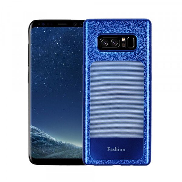 Wholesale Galaxy Note 8 Window Design Fashion TPU Case (Blue)